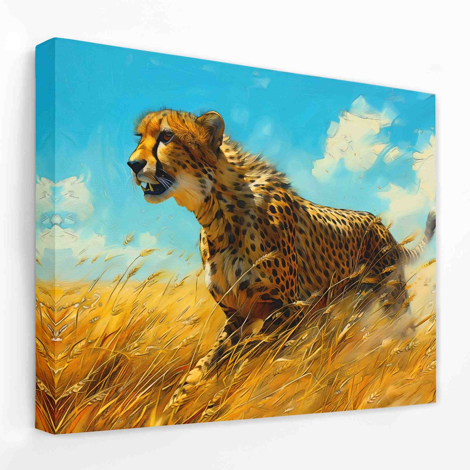 Prairie Cheetah - Africa Canvas Wall Art