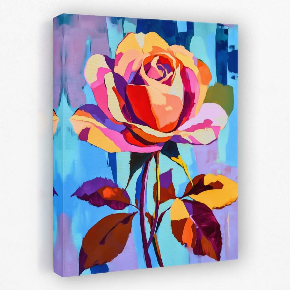 Prismatic Petals - Floral Canvas Wall Art