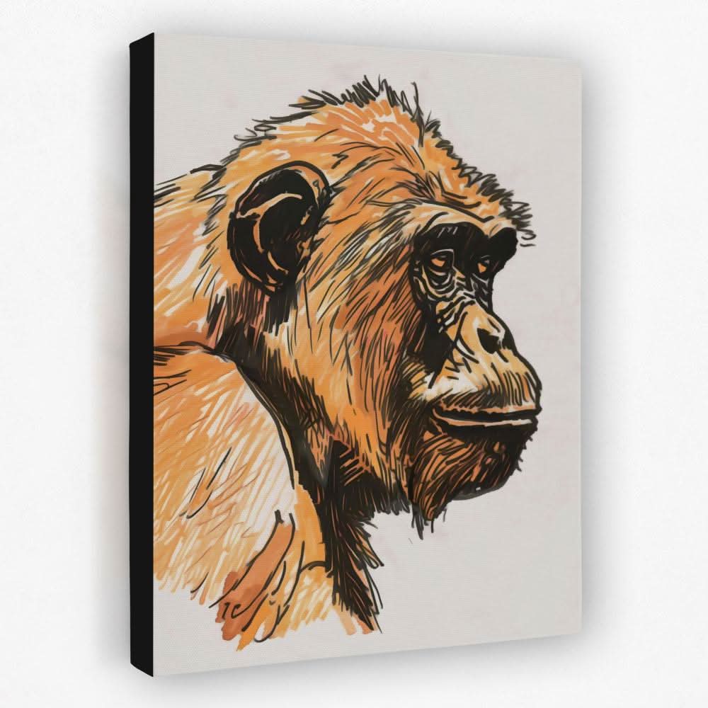 Prismatic Primate - Animals Canvas Wall Art