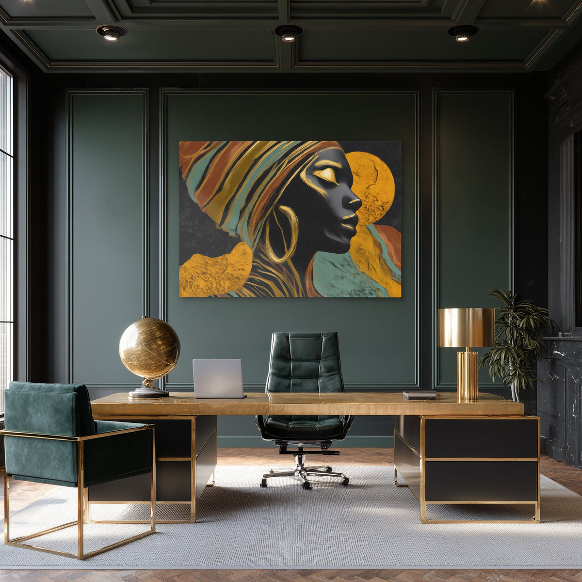 Profile in Amber - Luxury Wall Art