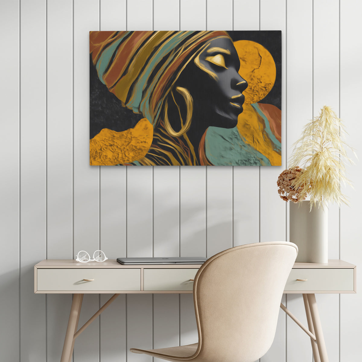 Profile in Amber - Luxury Wall Art