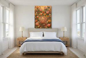 Protea Sunbird Garden — protea sunbird garden bedroom with windows 1port flush print
