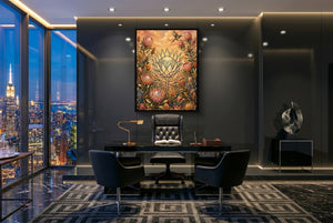 Protea Sunbird Sunrise — protea sunbird sunrise office with city view 3 1port framed black