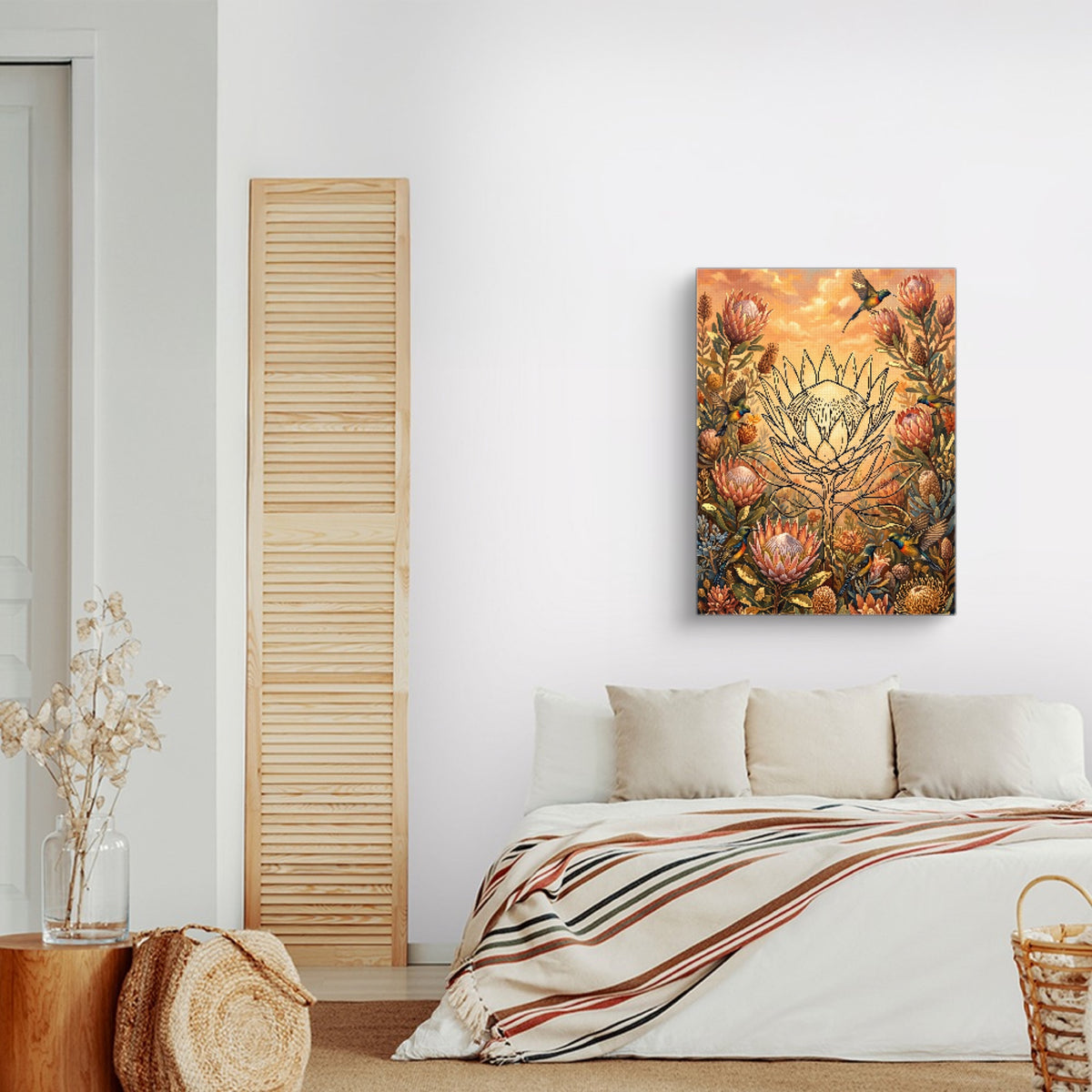 Protea Sunbird Sunrise — protea sunbird sunrise sq land nice bedroom 1port flush print