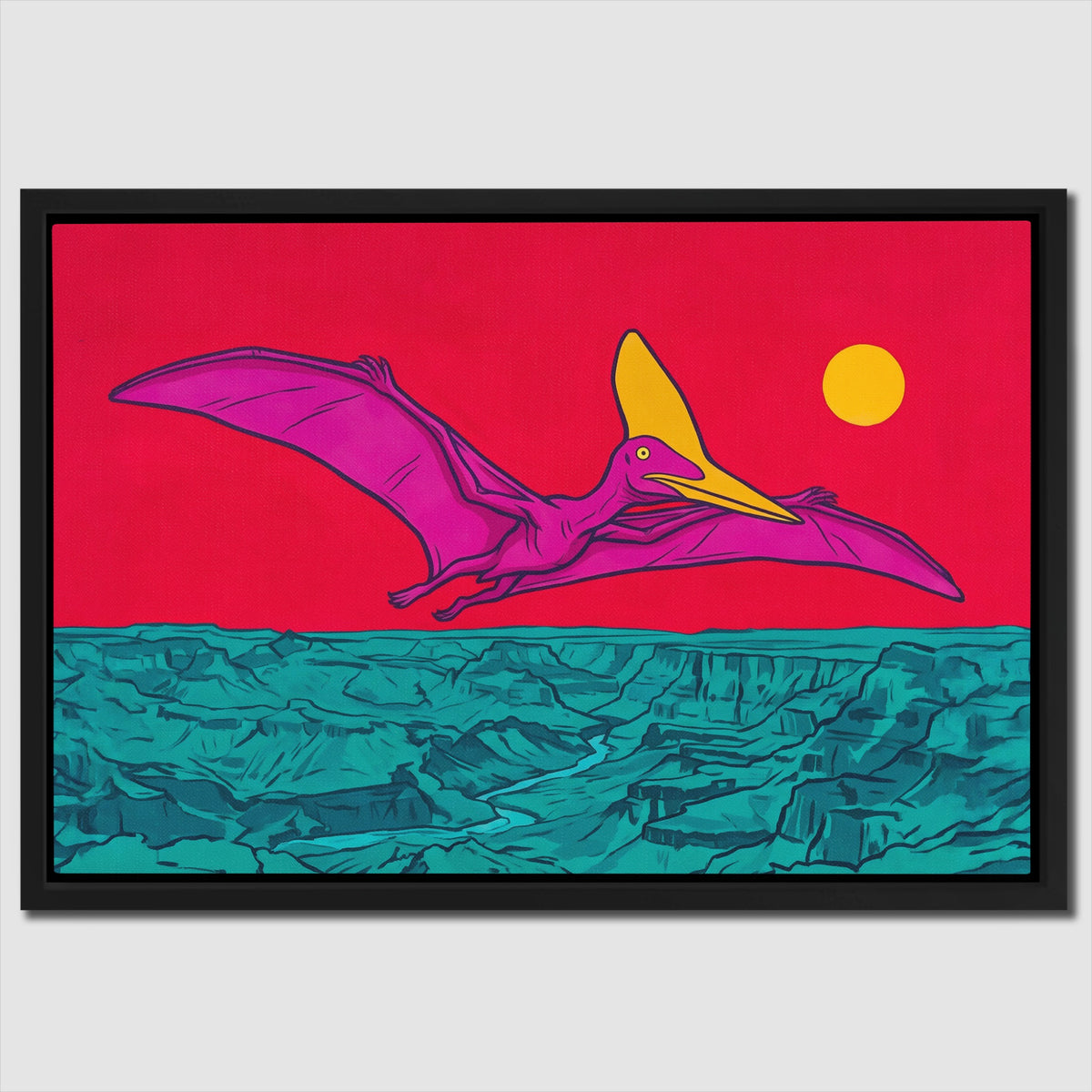 Pterodactyl Crimson Flight — Pterodactyl Crimson Flight Close Up Landscape 94