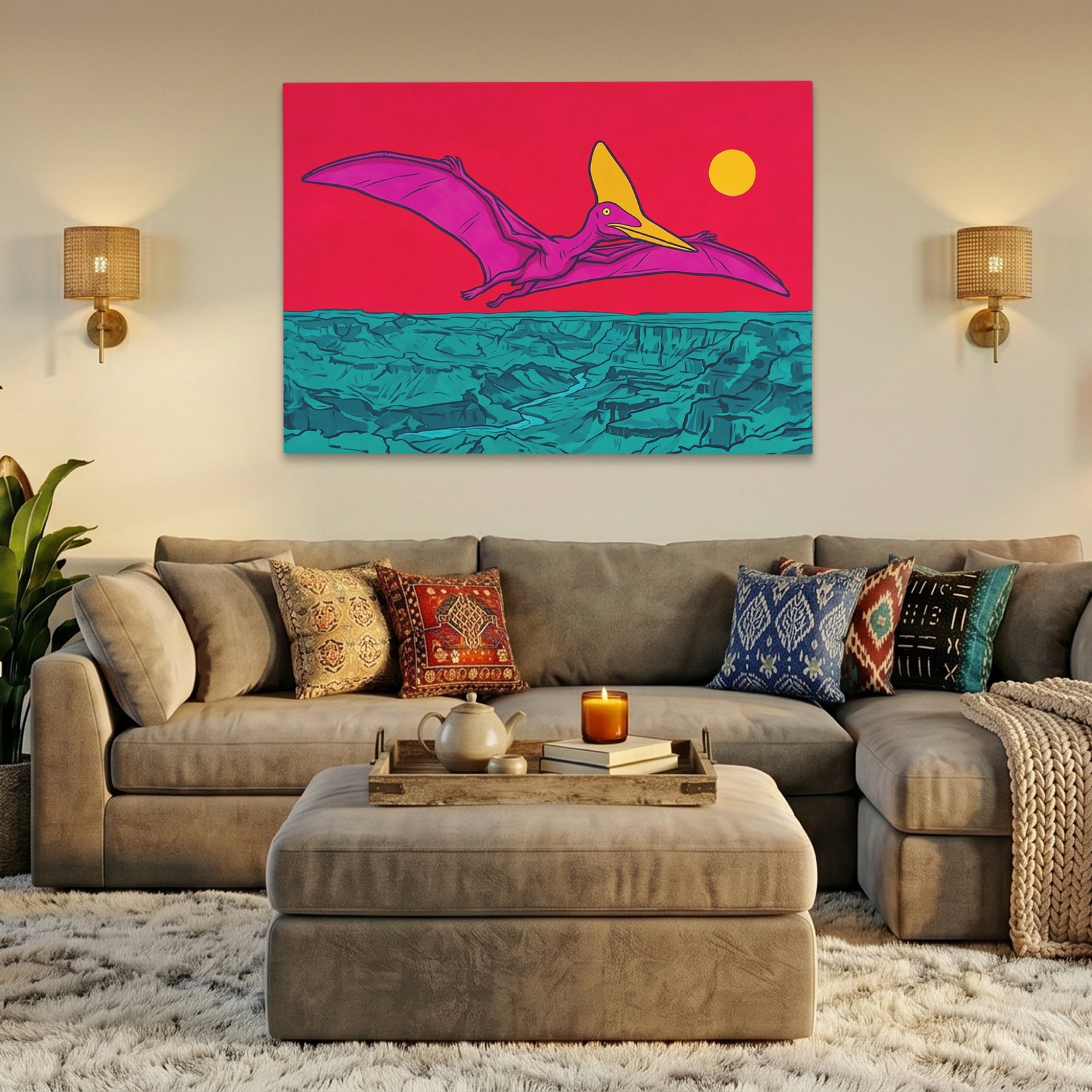 Pterodactyl Crimson Flight — Pterodactyl Crimson Flight Close Up Landscape 94