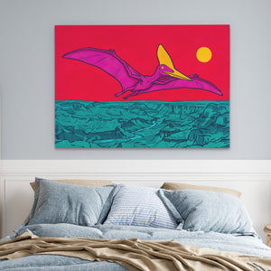 Pterodactyl Crimson Flight — Pterodactyl Crimson Flight Blue Bedroom land 46