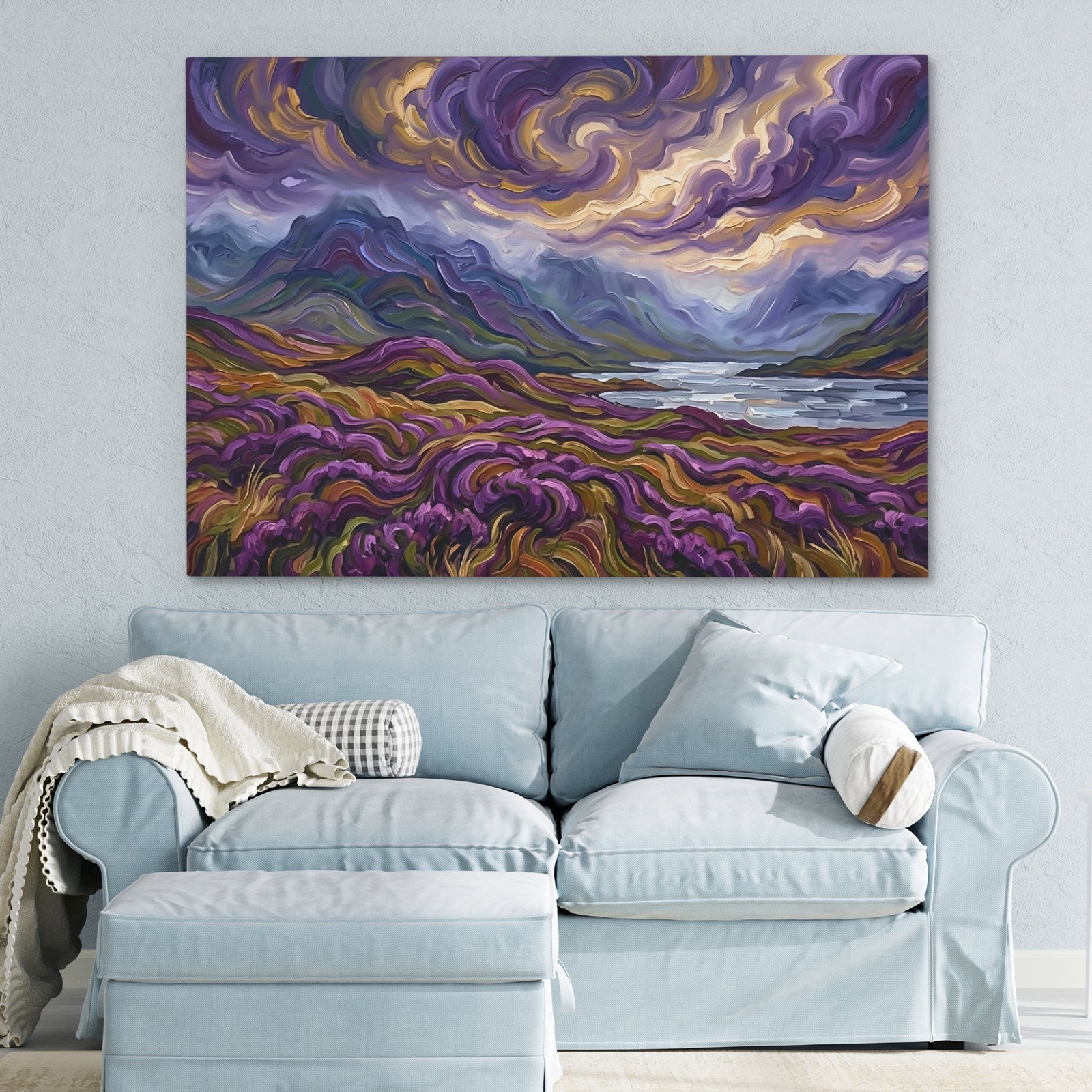 Purple Flower Valley — Purple Flower Valley Close Up Landscape 24