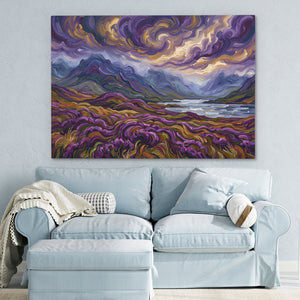 Purple Flower Valley — Purple Flower Valley Blue Pastel Couch 2