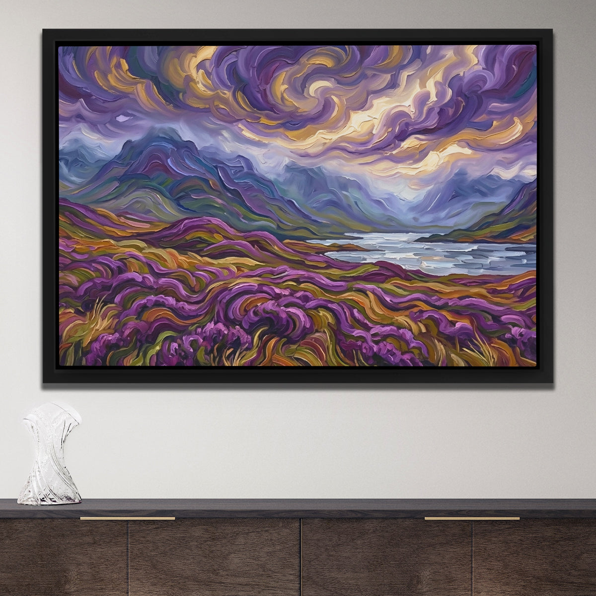 Purple Flower Valley — Purple Flower Valley Opulent Wall Closeup 123