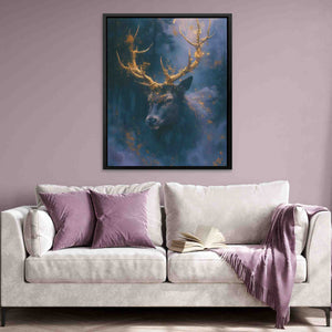 Purple Gold Deer - Luxury Wall Art