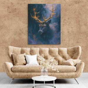 Purple Gold Deer - Luxury Wall Art