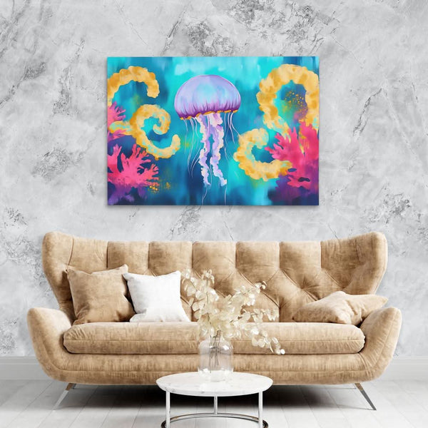 Purple Jellyfish in a room