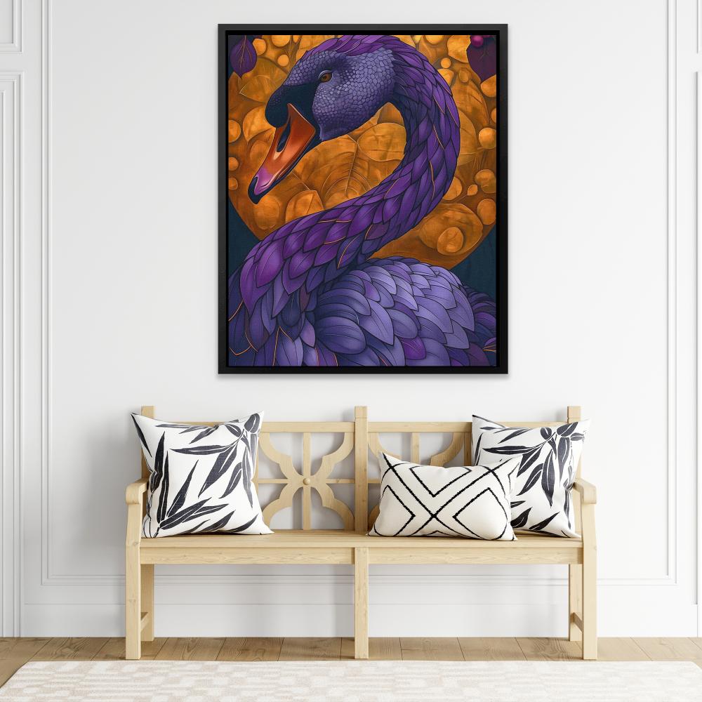 Purple Swan - Luxury Wall Art