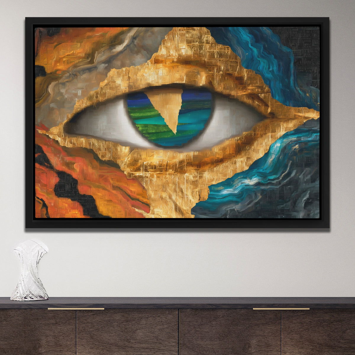 Pyramid Golden Eye — Pyramid Golden Eye Opulent Wall Closeup 125
