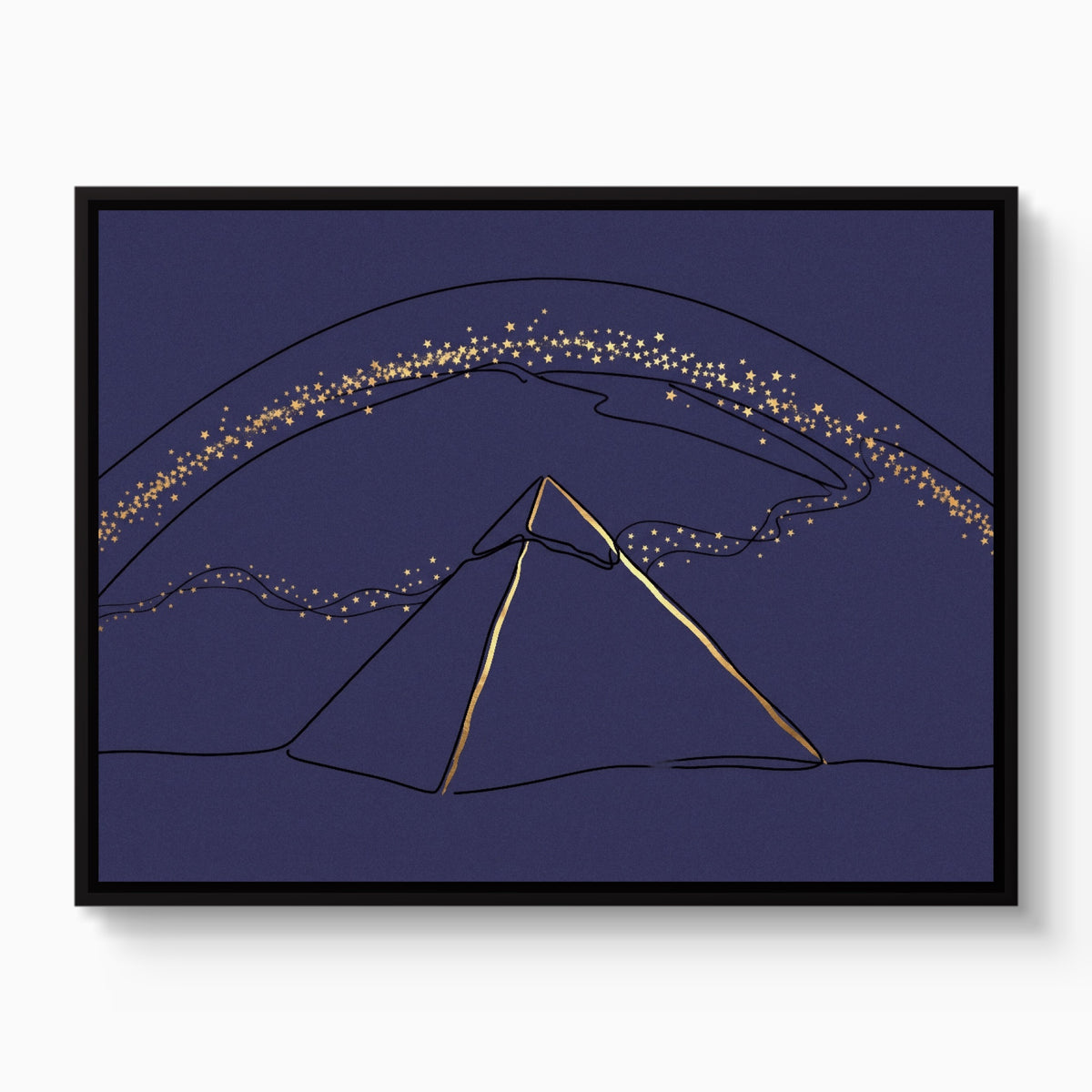 Pyramid Golden Starlight — pyramid golden starlight white studio framed black