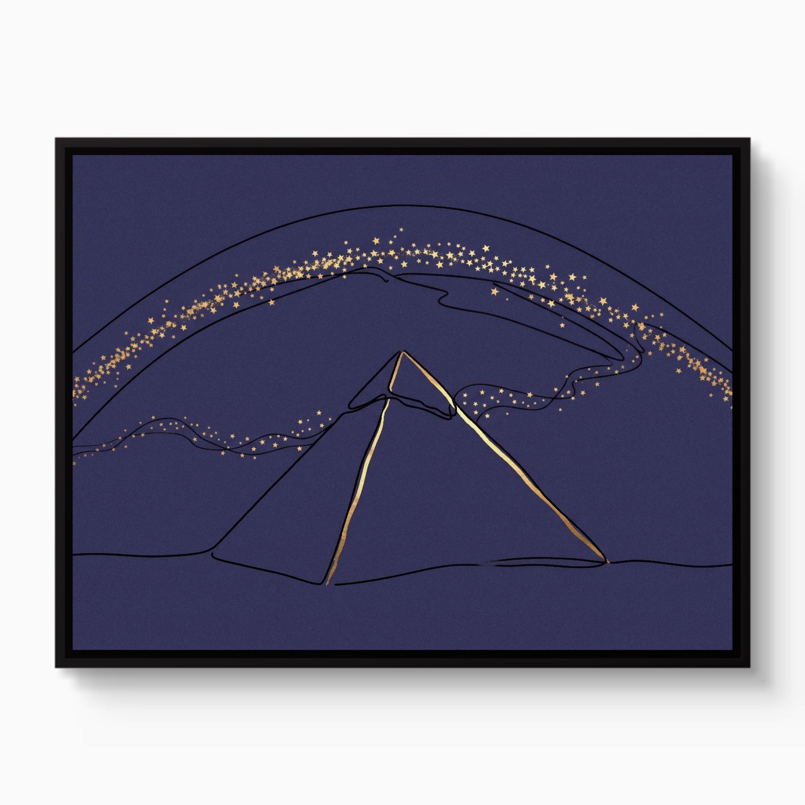 Pyramid Golden Starlight — pyramid golden starlight white studio framed black