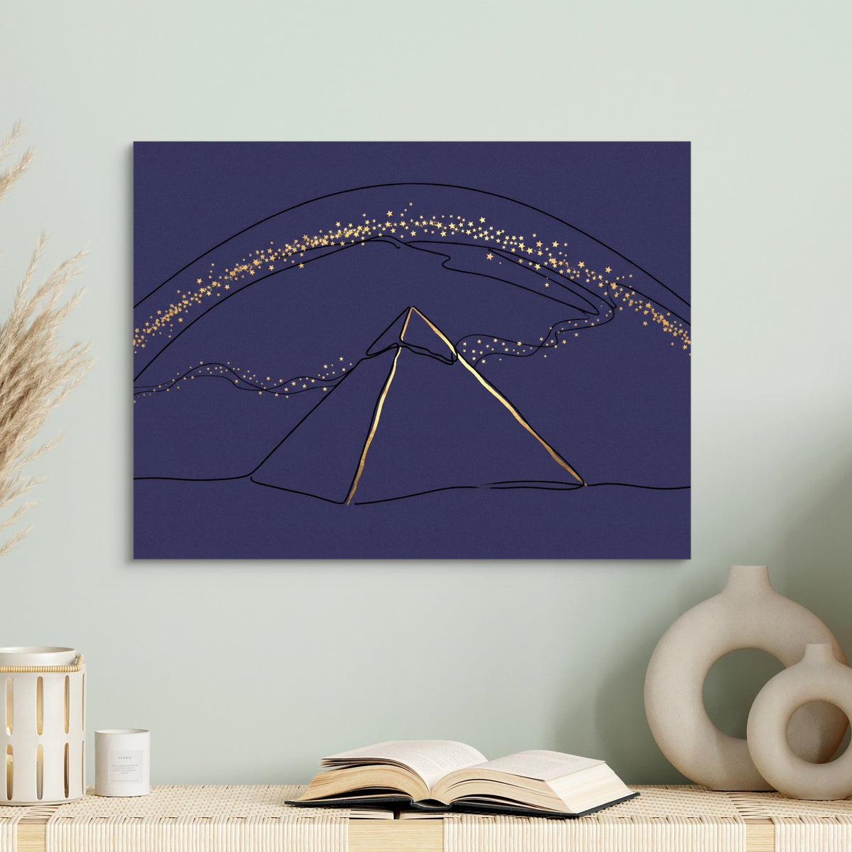 Pyramid Golden Starlight — pyramid golden starlight sq book table 1land flush print