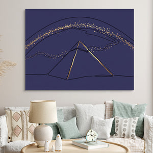 Pyramid Golden Starlight — pyramid golden starlight sq clock bed 1land flush print