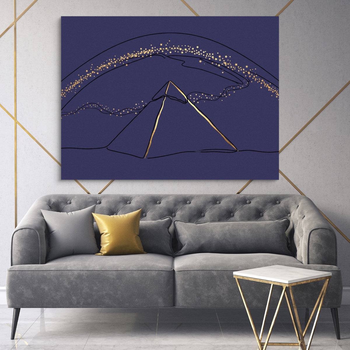 Pyramid Golden Starlight — pyramid golden starlight sq high fashion 1land flush print