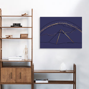 Pyramid Golden Starlight — pyramid golden starlight sq living room stand 1land flush print