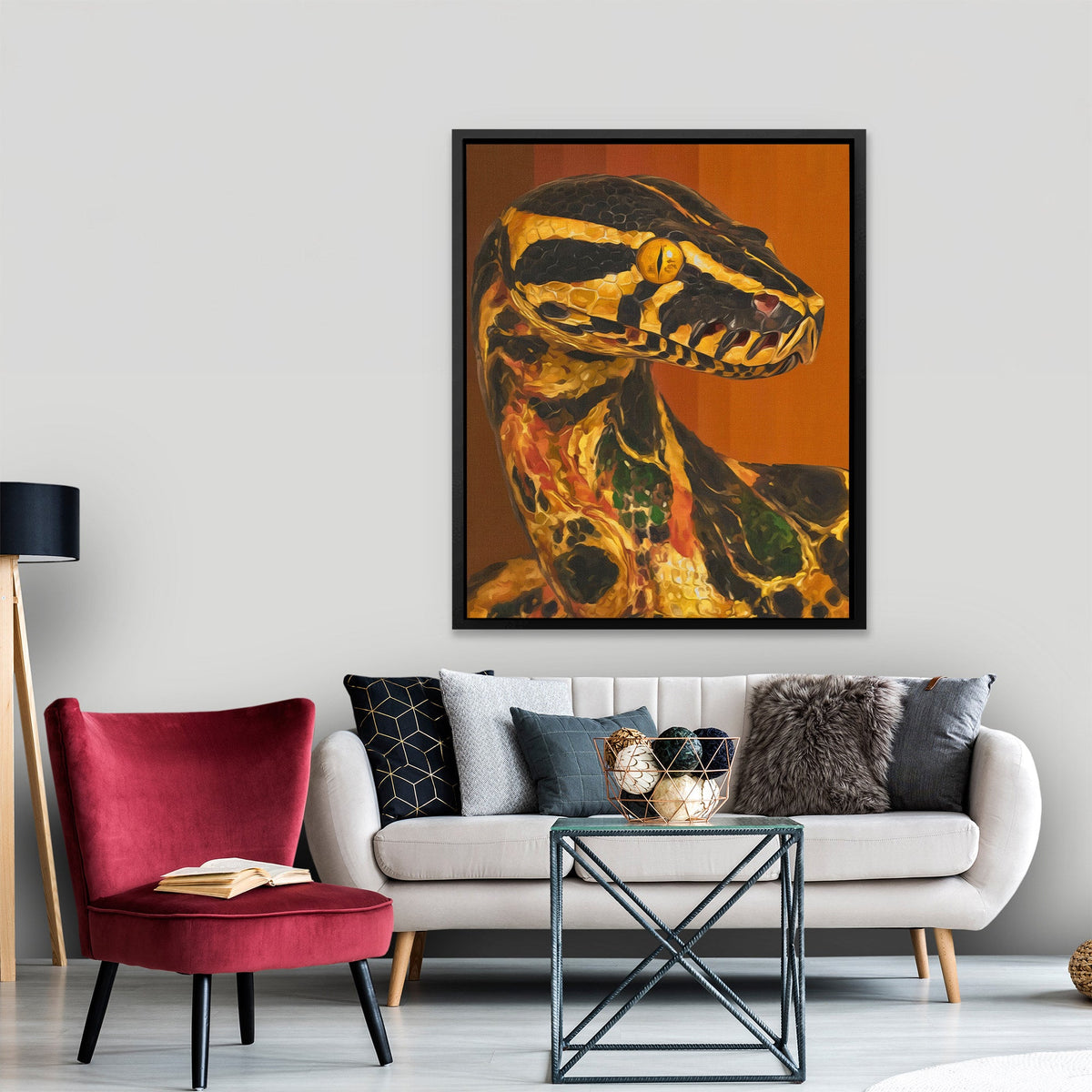 Python in Amber - Luxury Wall Art