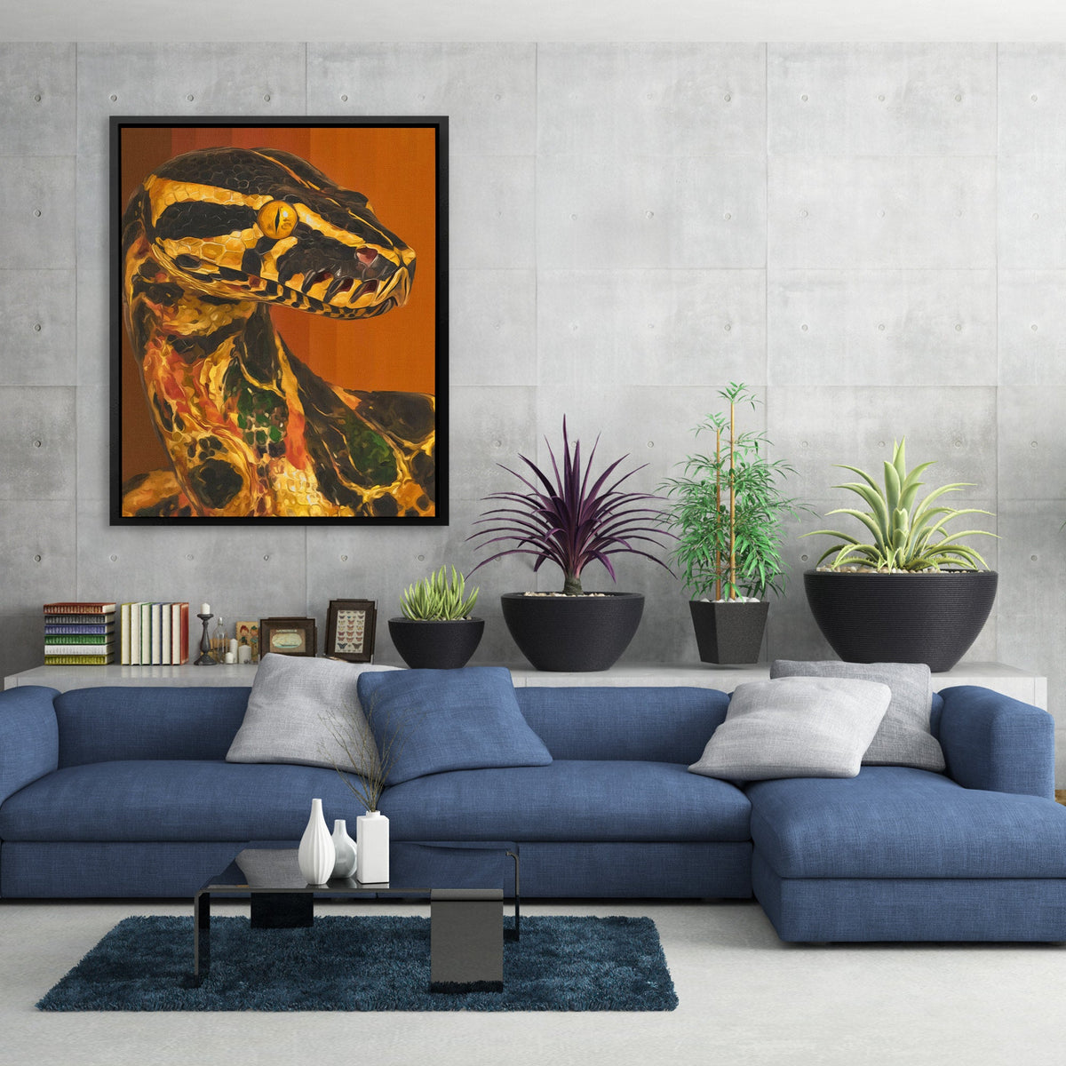 Python in Amber - Luxury Wall Art