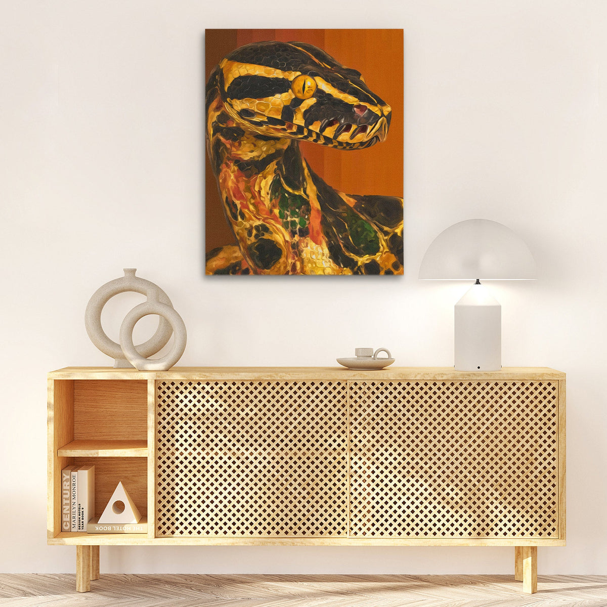 Python in Amber - Luxury Wall Art