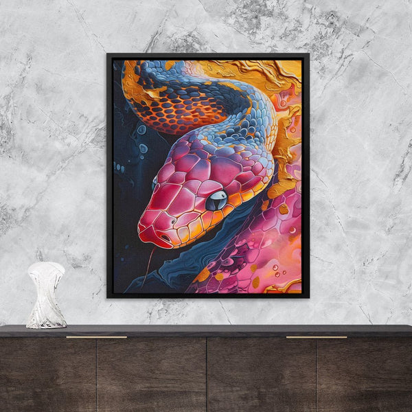 Python Spectrum Colorful Snake Canvas Art - Luxury Wall Art