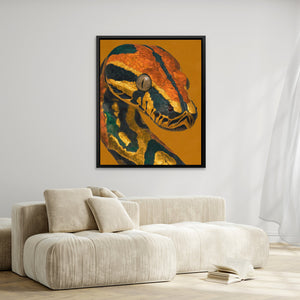 Python's Amber Coil - Luxury Wall Art
