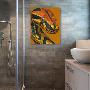 Python's Amber Coil - Luxury Wall Art