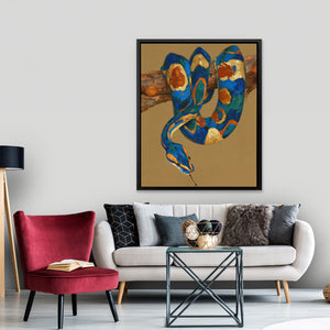 Python's Blue Coil - Luxury Wall Art