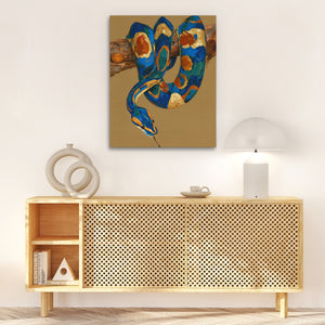 Python's Blue Coil - Luxury Wall Art