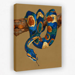 Python's Blue Coil - Luxury Wall Art