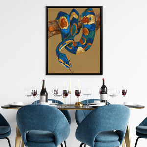 Python's Blue Coil - Luxury Wall Art