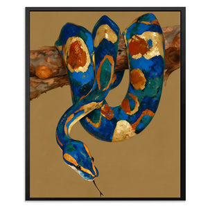 Python's Blue Coil - Luxury Wall Art
