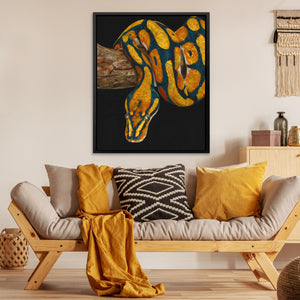 Python's Golden Coil - Luxury Wall Art
