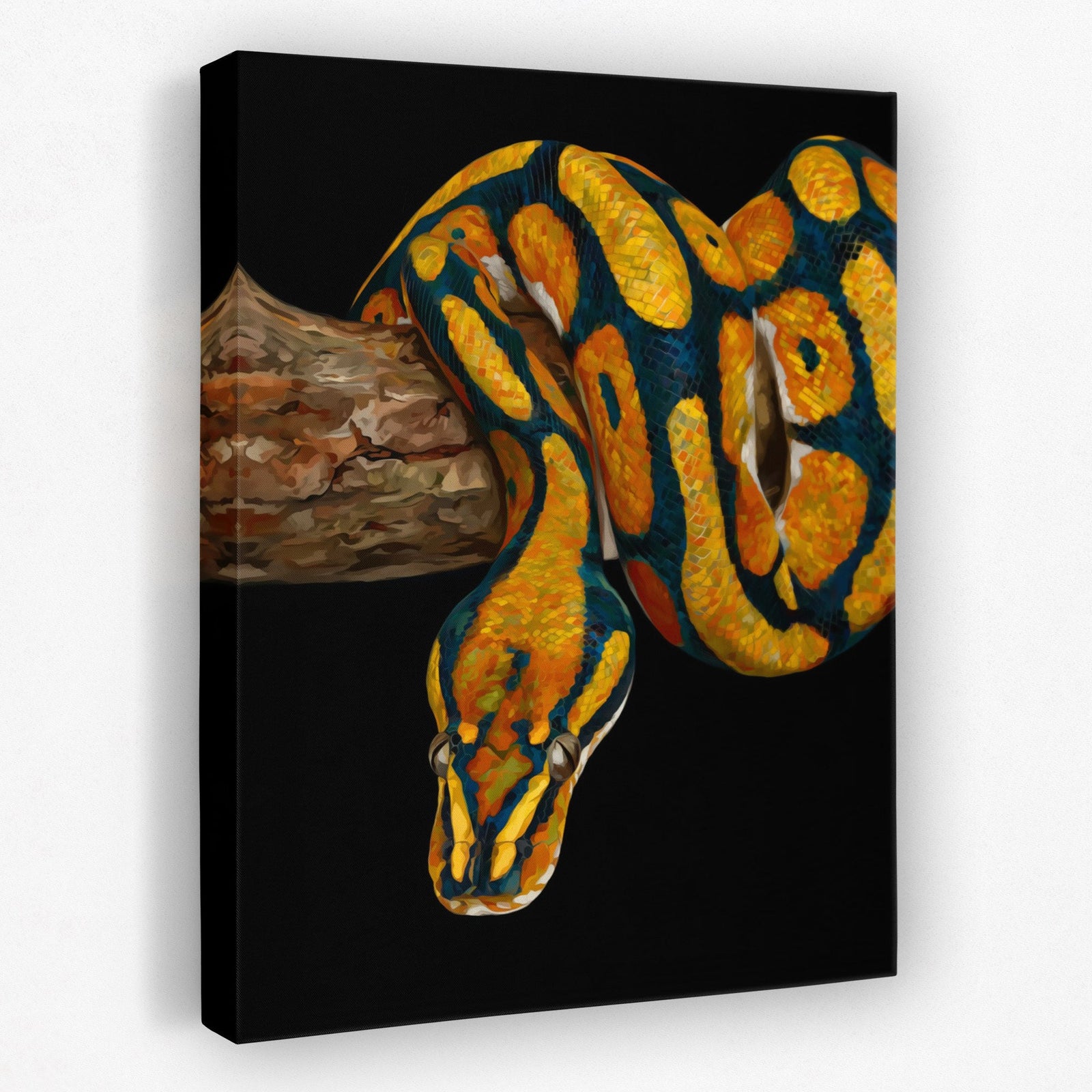 Python's Golden Coil - Luxury Wall Art