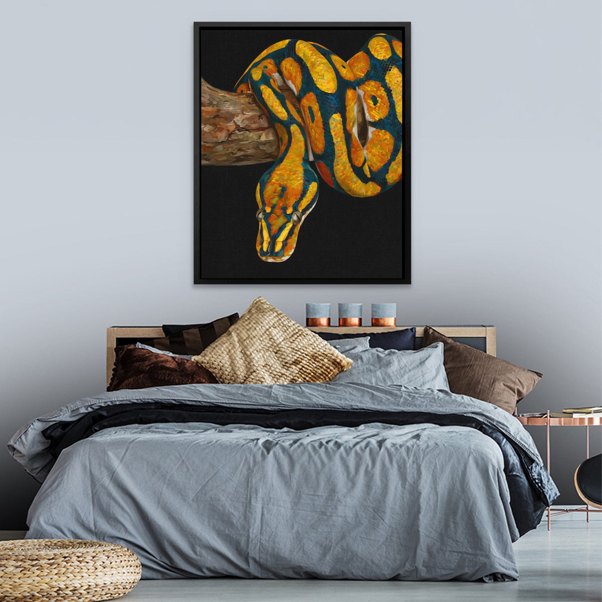 Python's Golden Coil - Luxury Wall Art