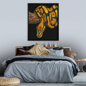Python's Golden Coil - Luxury Wall Art