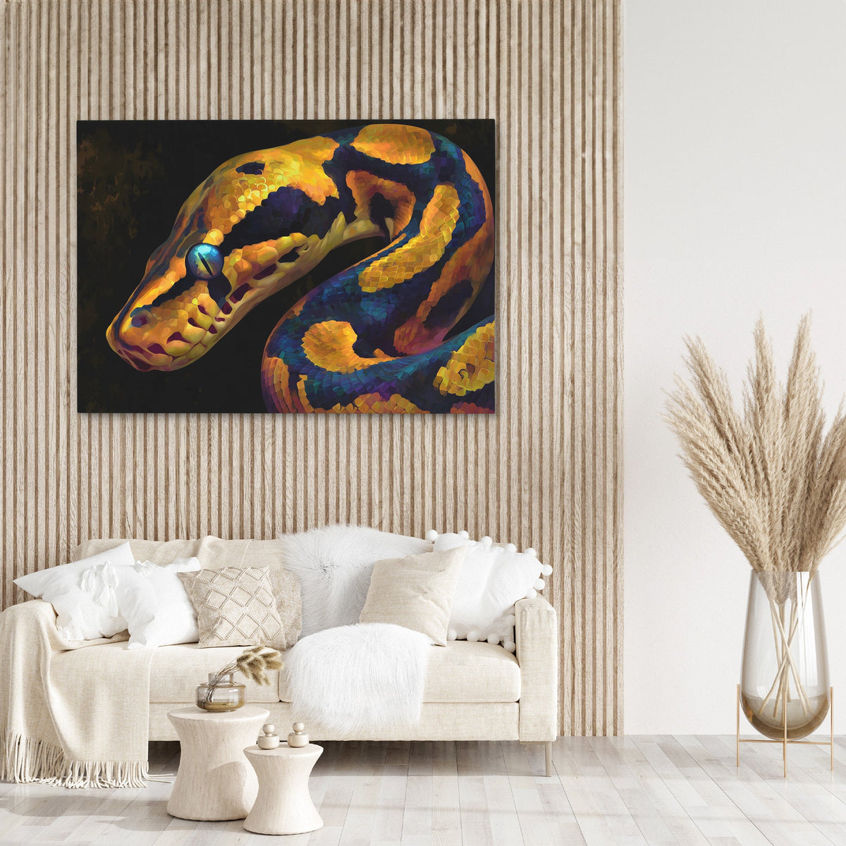 Python's Golden Coil - Luxury Wall Art