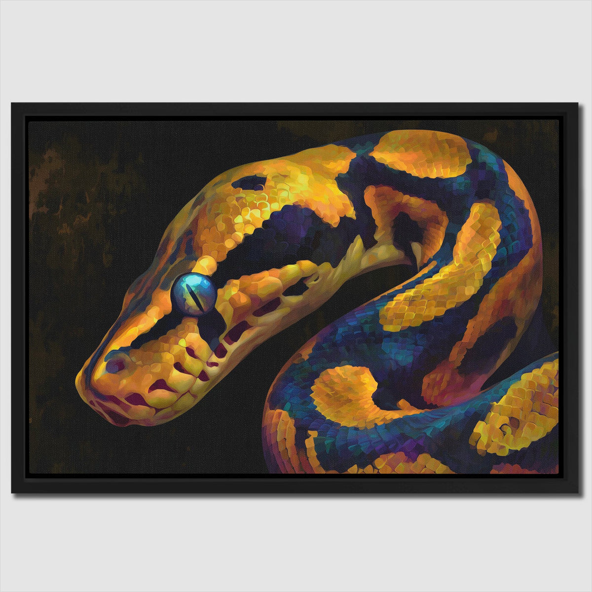 Python's Golden Coil - Luxury Wall Art