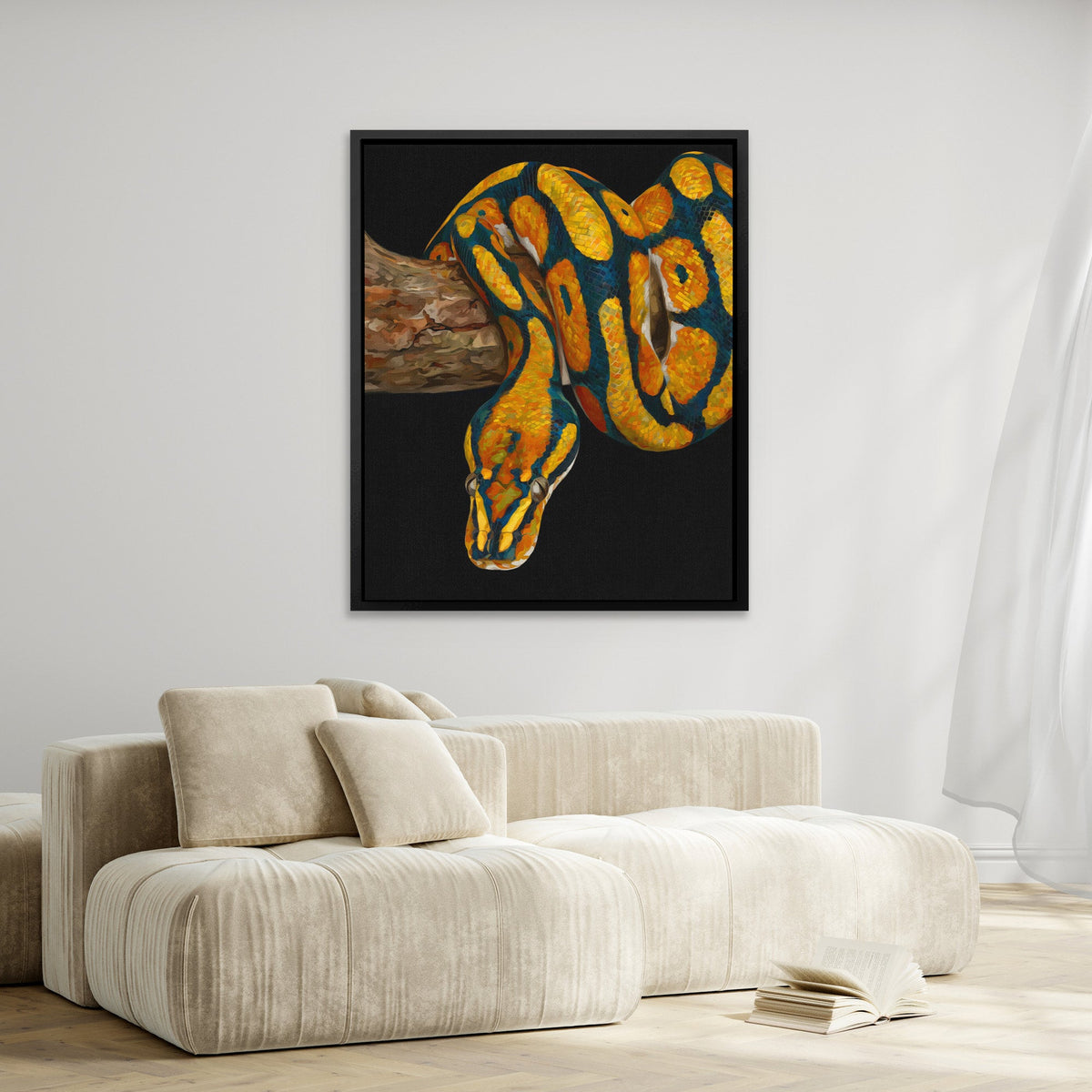 Python's Golden Coil - Luxury Wall Art