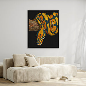 Python's Golden Coil - Luxury Wall Art