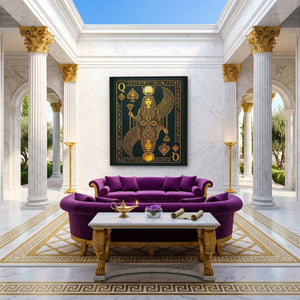 Queen Of Spades Egyptian Card — Queen Of Spades Egyptian Card Magic Room Port 376