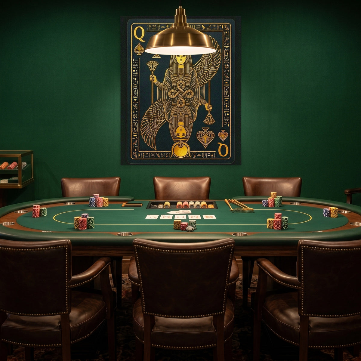 Queen Of Spades Egyptian Card — Queen Of Spades Egyptian Card Poker Room Green Port 406