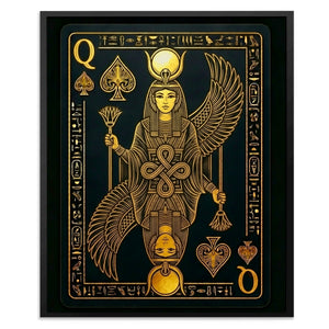 Queen Of Spades Egyptian Card — Queen Of Spades Egyptian Card Front Facing Portrait2 256