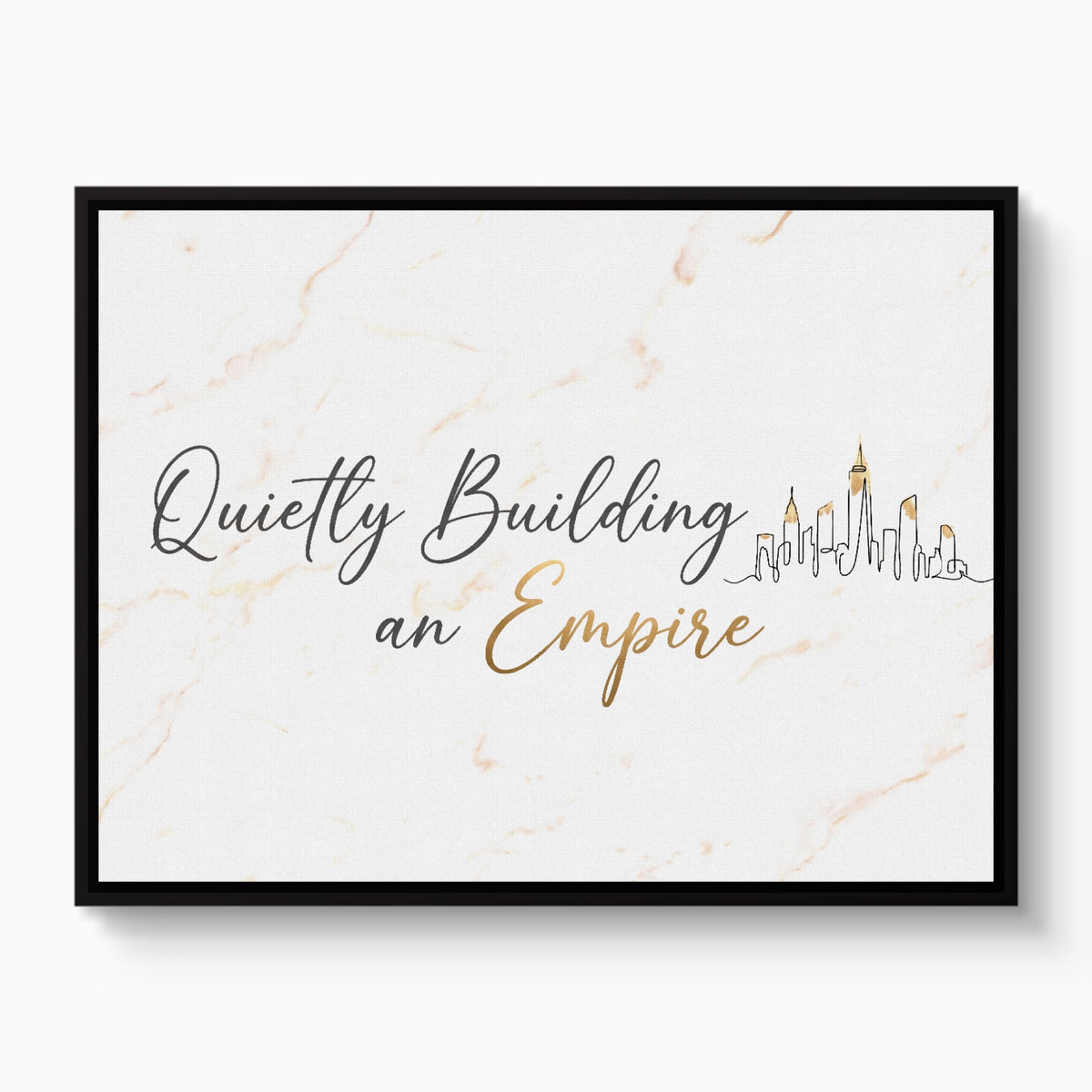 Quiet Empire Building — quiet empire building white studio framed black