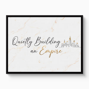 Quiet Empire Building — quiet empire building white studio framed black