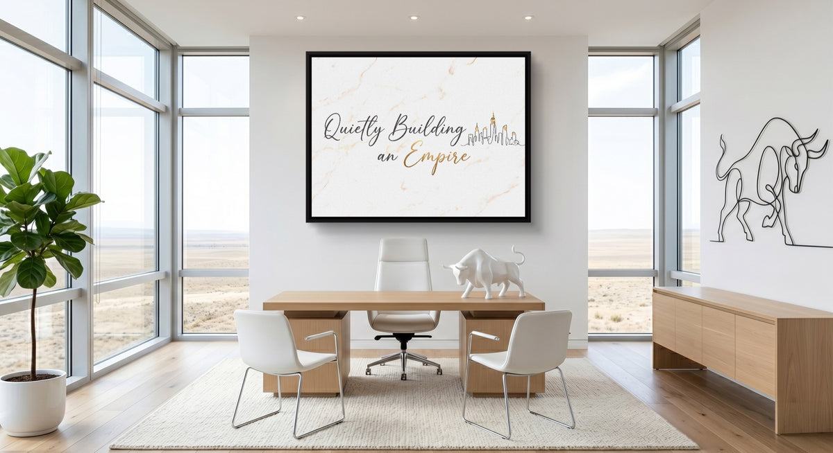 Quiet Empire Building — quiet empire building office space with furniture 1land framed black